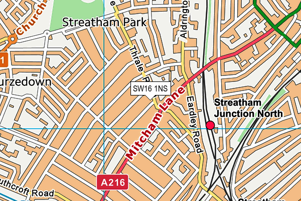 SW16 1NS map - OS VectorMap District (Ordnance Survey) SW16 1NS map - OS VectorMap District (Ordnance Survey)