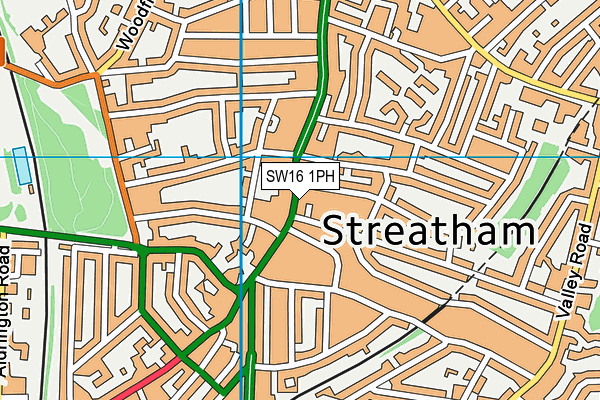 SW16 1PH map - OS VectorMap District (Ordnance Survey) SW16 1PH map - OS VectorMap District (Ordnance Survey)