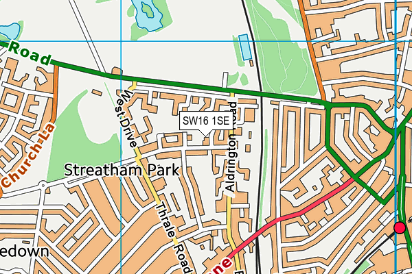 SW16 1SE map - OS VectorMap District (Ordnance Survey) SW16 1SE map - OS VectorMap District (Ordnance Survey)