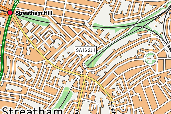 SW16 2JH map - OS VectorMap District (Ordnance Survey) SW16 2JH map - OS VectorMap District (Ordnance Survey)