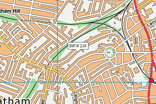 SW16 2JX map - OS VectorMap District (Ordnance Survey) SW16 2JX map - OS VectorMap District (Ordnance Survey)