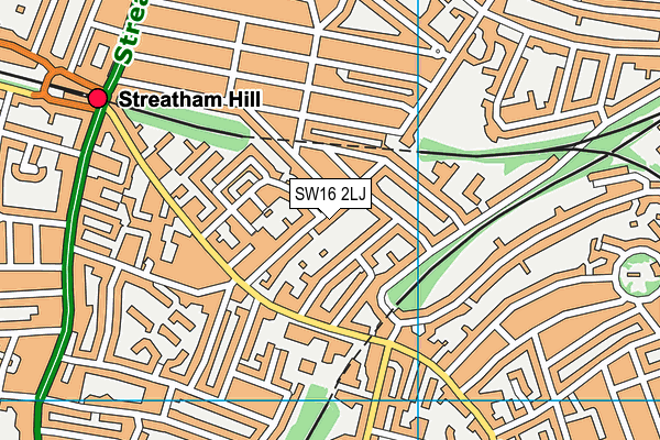 SW16 2LJ map - OS VectorMap District (Ordnance Survey) SW16 2LJ map - OS VectorMap District (Ordnance Survey)