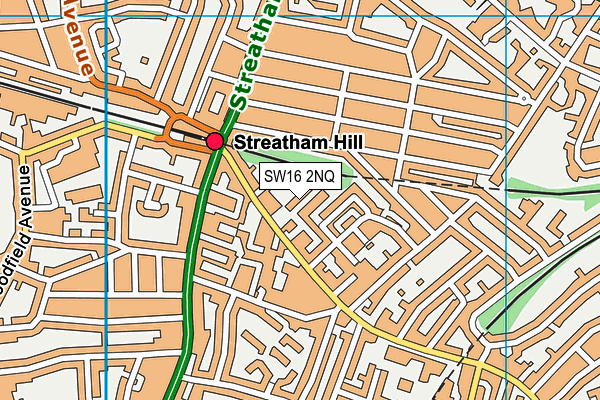 SW16 2NQ map - OS VectorMap District (Ordnance Survey) SW16 2NQ map - OS VectorMap District (Ordnance Survey)