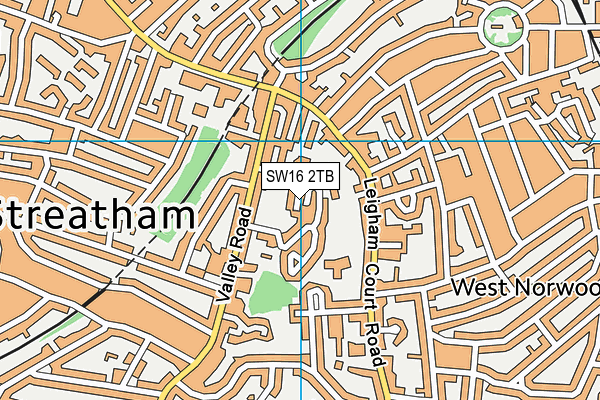 SW16 2TB map - OS VectorMap District (Ordnance Survey) SW16 2TB map - OS VectorMap District (Ordnance Survey)