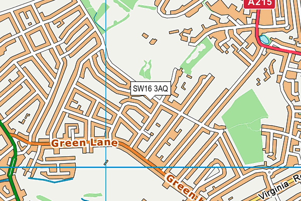 SW16 3AQ map - OS VectorMap District (Ordnance Survey) SW16 3AQ map - OS VectorMap District (Ordnance Survey)