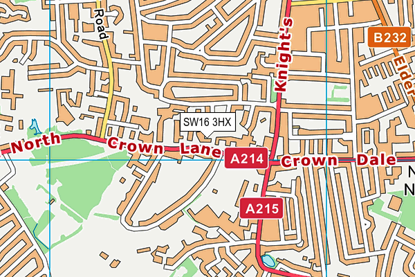 SW16 3HX map - OS VectorMap District (Ordnance Survey) SW16 3HX map - OS VectorMap District (Ordnance Survey)