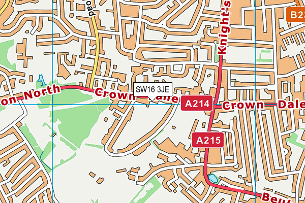 SW16 3JE map - OS VectorMap District (Ordnance Survey) SW16 3JE map - OS VectorMap District (Ordnance Survey)