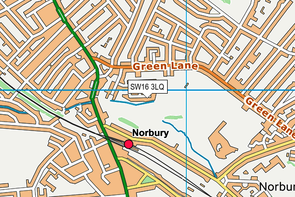 SW16 3LQ map - OS VectorMap District (Ordnance Survey) SW16 3LQ map - OS VectorMap District (Ordnance Survey)