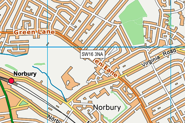 SW16 3NA map - OS VectorMap District (Ordnance Survey) SW16 3NA map - OS VectorMap District (Ordnance Survey)