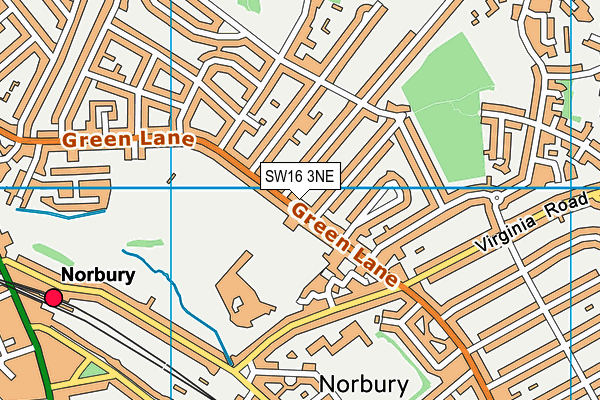 SW16 3NE map - OS VectorMap District (Ordnance Survey) SW16 3NE map - OS VectorMap District (Ordnance Survey)