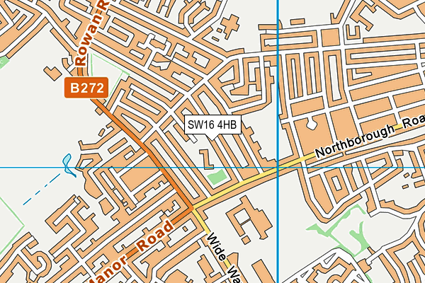 SW16 4HB map - OS VectorMap District (Ordnance Survey) SW16 4HB map - OS VectorMap District (Ordnance Survey)