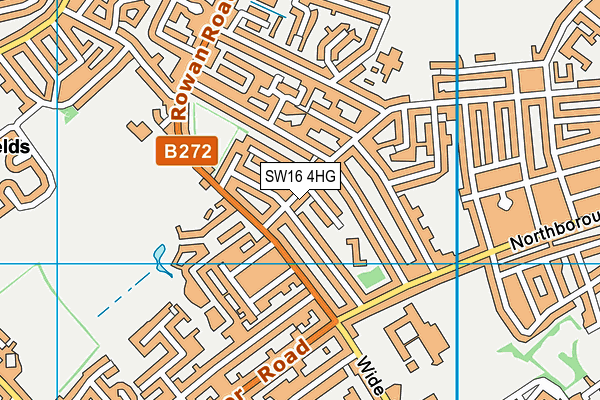 SW16 4HG map - OS VectorMap District (Ordnance Survey) SW16 4HG map - OS VectorMap District (Ordnance Survey)