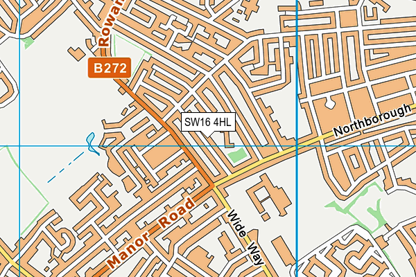 SW16 4HL map - OS VectorMap District (Ordnance Survey) SW16 4HL map - OS VectorMap District (Ordnance Survey)