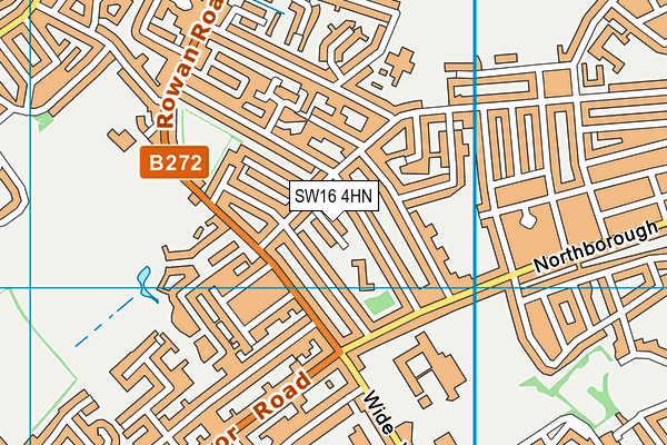 SW16 4HN map - OS VectorMap District (Ordnance Survey) SW16 4HN map - OS VectorMap District (Ordnance Survey)