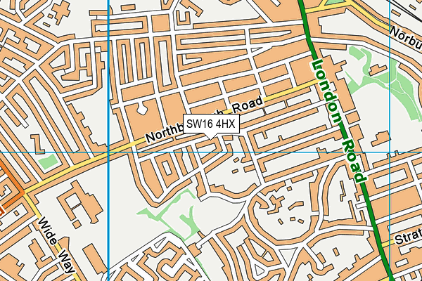 SW16 4HX map - OS VectorMap District (Ordnance Survey) SW16 4HX map - OS VectorMap District (Ordnance Survey)