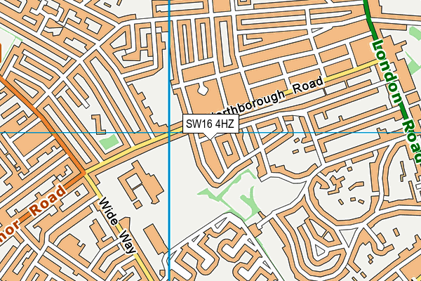 SW16 4HZ map - OS VectorMap District (Ordnance Survey) SW16 4HZ map - OS VectorMap District (Ordnance Survey)