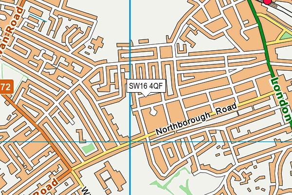 SW16 4QF map - OS VectorMap District (Ordnance Survey) SW16 4QF map - OS VectorMap District (Ordnance Survey)