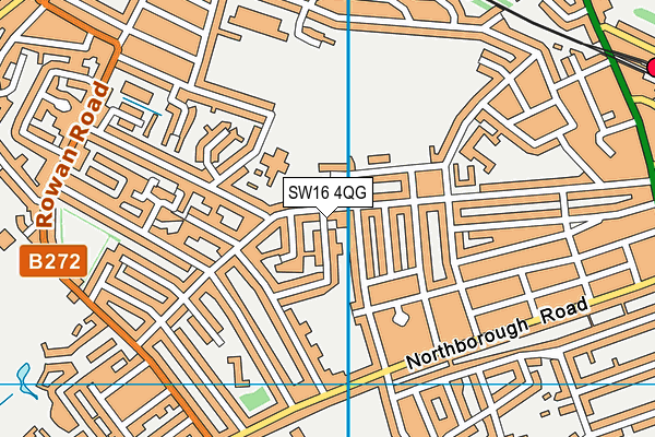 SW16 4QG map - OS VectorMap District (Ordnance Survey) SW16 4QG map - OS VectorMap District (Ordnance Survey)