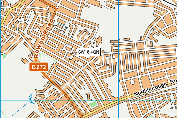 SW16 4QN map - OS VectorMap District (Ordnance Survey) SW16 4QN map - OS VectorMap District (Ordnance Survey)