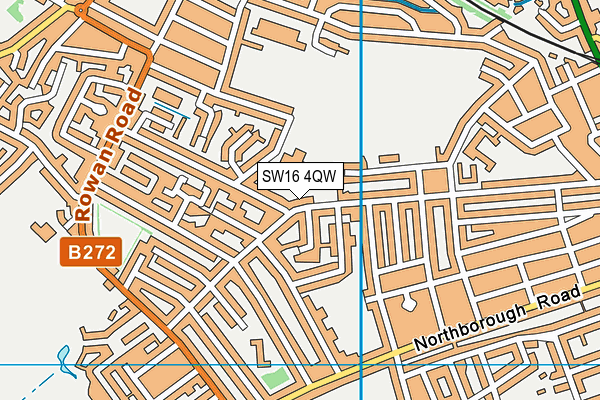 SW16 4QW map - OS VectorMap District (Ordnance Survey) SW16 4QW map - OS VectorMap District (Ordnance Survey)
