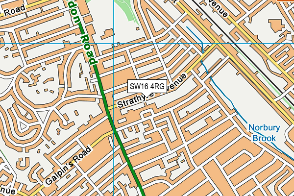 SW16 4RG map - OS VectorMap District (Ordnance Survey) SW16 4RG map - OS VectorMap District (Ordnance Survey)