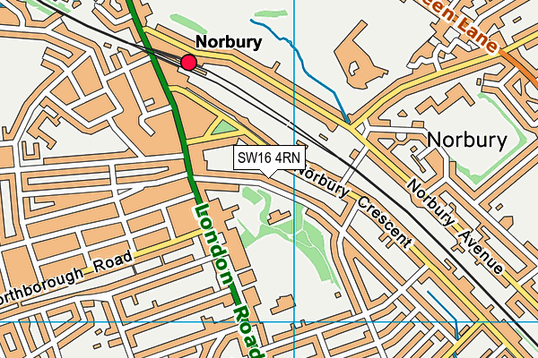 SW16 4RN map - OS VectorMap District (Ordnance Survey) SW16 4RN map - OS VectorMap District (Ordnance Survey)
