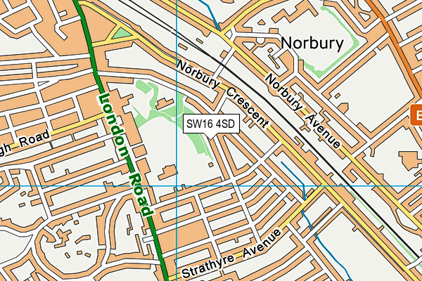 SW16 4SD map - OS VectorMap District (Ordnance Survey) SW16 4SD map - OS VectorMap District (Ordnance Survey)