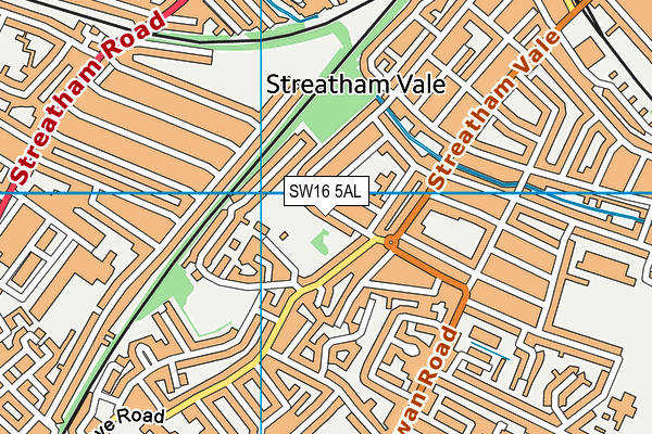 SW16 5AL map - OS VectorMap District (Ordnance Survey)