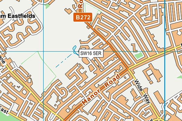 SW16 5ER map - OS VectorMap District (Ordnance Survey) SW16 5ER map - OS VectorMap District (Ordnance Survey)