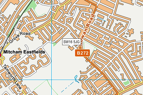 SW16 5JG map - OS VectorMap District (Ordnance Survey) SW16 5JG map - OS VectorMap District (Ordnance Survey)