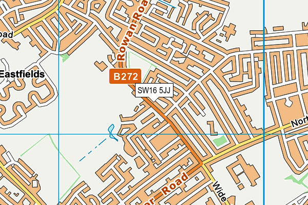 SW16 5JJ map - OS VectorMap District (Ordnance Survey) SW16 5JJ map - OS VectorMap District (Ordnance Survey)