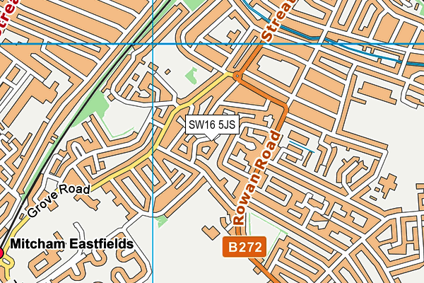 SW16 5JS map - OS VectorMap District (Ordnance Survey) SW16 5JS map - OS VectorMap District (Ordnance Survey)