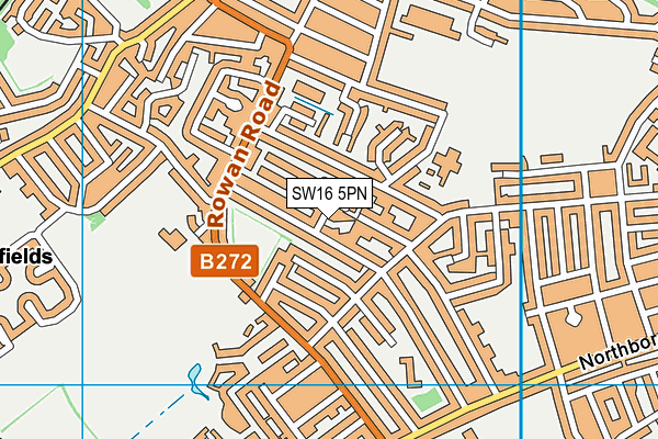 SW16 5PN map - OS VectorMap District (Ordnance Survey) SW16 5PN map - OS VectorMap District (Ordnance Survey)