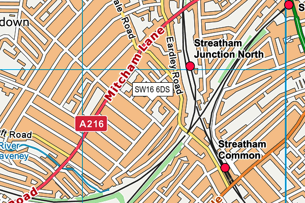 SW16 6DS map - OS VectorMap District (Ordnance Survey) SW16 6DS map - OS VectorMap District (Ordnance Survey)