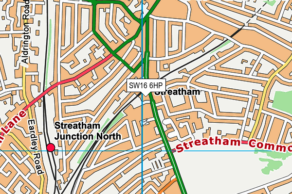 SW16 6HP map - OS VectorMap District (Ordnance Survey) SW16 6HP map - OS VectorMap District (Ordnance Survey)