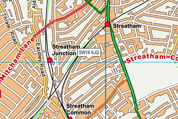 SW16 6JQ map - OS VectorMap District (Ordnance Survey)