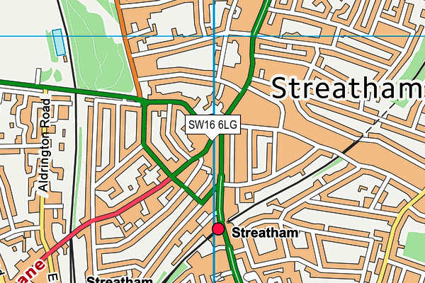 SW16 6LG map - OS VectorMap District (Ordnance Survey) SW16 6LG map - OS VectorMap District (Ordnance Survey)