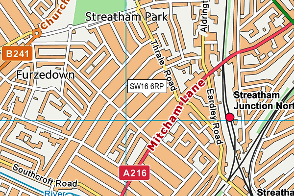 SW16 6RP map - OS VectorMap District (Ordnance Survey) SW16 6RP map - OS VectorMap District (Ordnance Survey)