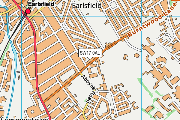 SW17 0AL map - OS VectorMap District (Ordnance Survey)