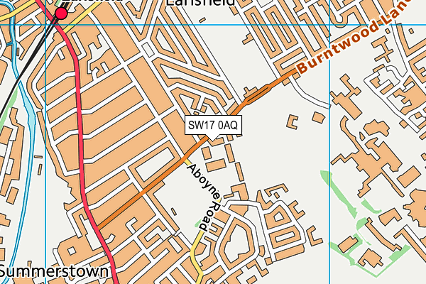 SW17 0AQ map - OS VectorMap District (Ordnance Survey) SW17 0AQ map - OS VectorMap District (Ordnance Survey)