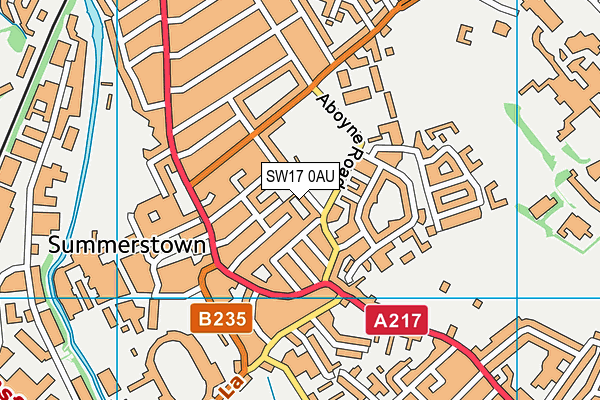 SW17 0AU map - OS VectorMap District (Ordnance Survey) SW17 0AU map - OS VectorMap District (Ordnance Survey)