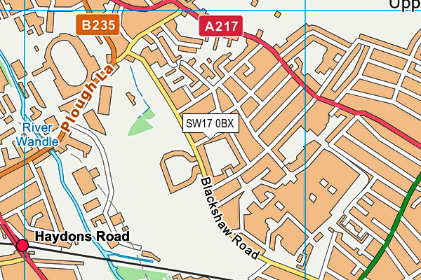 SW17 0BX map - OS VectorMap District (Ordnance Survey) SW17 0BX map - OS VectorMap District (Ordnance Survey)