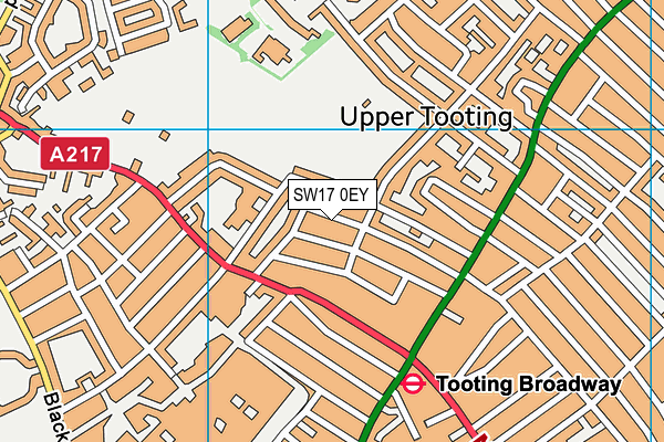 SW17 0EY map - OS VectorMap District (Ordnance Survey) SW17 0EY map - OS VectorMap District (Ordnance Survey)