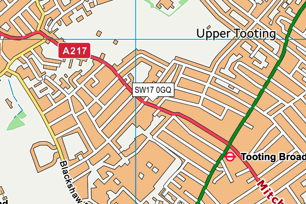 SW17 0GQ map - OS VectorMap District (Ordnance Survey) SW17 0GQ map - OS VectorMap District (Ordnance Survey)