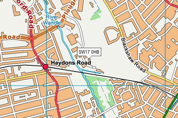 SW17 0HB map - OS VectorMap District (Ordnance Survey) SW17 0HB map - OS VectorMap District (Ordnance Survey)