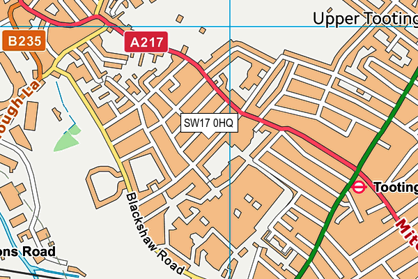 SW17 0HQ map - OS VectorMap District (Ordnance Survey) SW17 0HQ map - OS VectorMap District (Ordnance Survey)