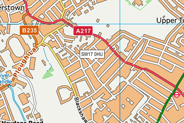 SW17 0HU map - OS VectorMap District (Ordnance Survey) SW17 0HU map - OS VectorMap District (Ordnance Survey)