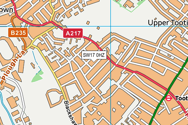 SW17 0HZ map - OS VectorMap District (Ordnance Survey) SW17 0HZ map - OS VectorMap District (Ordnance Survey)