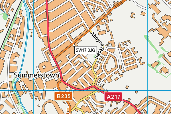 SW17 0JG map - OS VectorMap District (Ordnance Survey) SW17 0JG map - OS VectorMap District (Ordnance Survey)