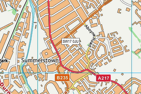 SW17 0JU map - OS VectorMap District (Ordnance Survey) SW17 0JU map - OS VectorMap District (Ordnance Survey)